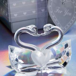 50 Crystal Collection Kissing Swans Wedding Favors  