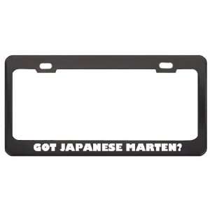 Got Japanese Marten? Animals Pets Black Metal License Plate Frame 