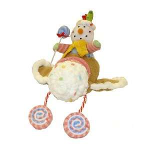  11 Glittery Pastel Plush Candy Christmas Snowman On 