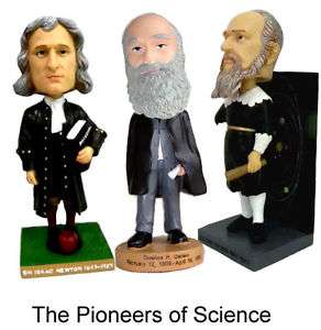 Pioneers of Science Bobbleheads_Darwin, Newton, Galileo  