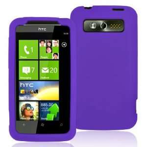   PREMIUM SILICONE CASE HTC 7 TROPHY PURPLE Cell Phones & Accessories