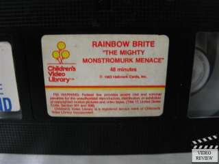 Rainbow Brite   The Mighty Monstromurk Menace VHS  