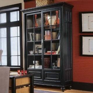 Black Bookcase Wall Unit Home Office Library Cabinet Furniture  