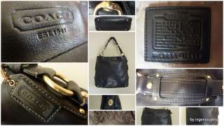 COACH Black Leather Carly Extra Large Hobo Bag 10616  