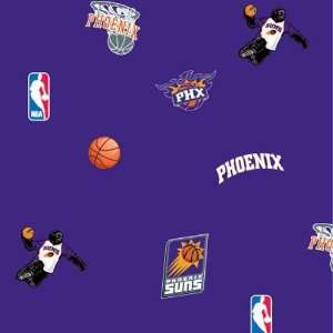  60 Wide NBA Fleece Phoenix Suns Tossed Purple Fabric By 
