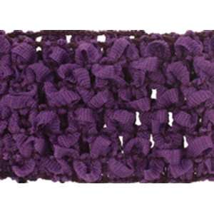  Woven Crochet Stretch Fabric Headbands (2.5) Purple 5 