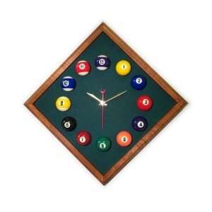   Billiard Clock Mahogany & Spruce Mali Felt