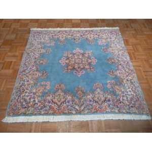  FT. SQUARE HAND KNOTTED PERSIAN KERMAN DESIGN RUG 