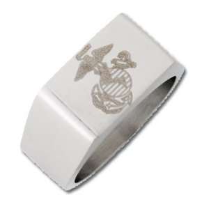  10mm Bright Finish Stainless Steel Marine Ring Jewelry