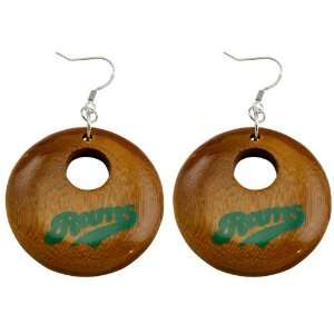  Dayna U Colorado State Rams Round Wooden Earrings Sports 