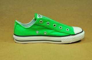  STAR Chuck Taylor Slip Neon Green YOUTHS GIRLS SIZES 313320 NO LACE