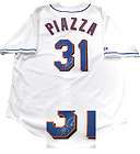 Mike Piazza signed majestic New York Mets white XL jersey #31 COA Mets 