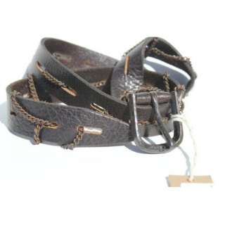 Diesel Leather Chains Belt Size 95(38) Authentic $295  