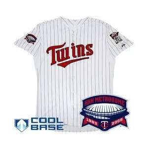 Minnesota Twins Authentic Home Cool Base Jersey w/2009 Metrodome 