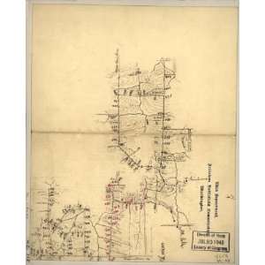 Civil War Map Preliminary field sketch of part of the Antietam 
