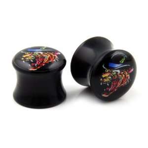   Flare Acrylic Ear Plugs   Energy Tiger   7/16 (11mm)   Sold by Pair