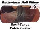 buckwheat hull leather neck or lumbar pillow patch pillow in