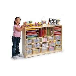  Sectional Mobile Cubbie with Colored Trays