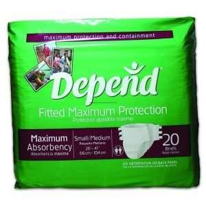 Depend Maximum Protection Brief with EasyGrip Tapes    Case of 80 