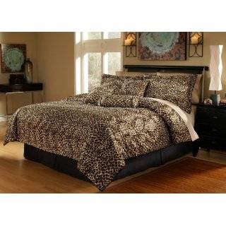  5Pcs Twin XL Extra Long Leopard Bedding Comforter Set 