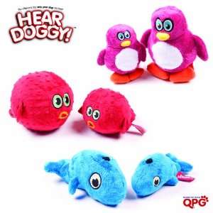  Hear Doggy X3 Set of 3 Dog Toys Blowfish, Whale, Penguin 
