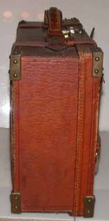 Vintage Leather Shotgun Shell Case Carrying Bag California  