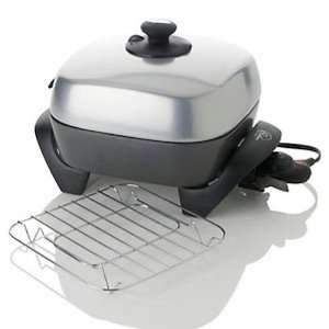   Wolfgang Puck 1200W Electric Square Skillet w/ Rack