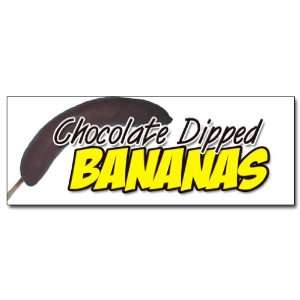  48 CHOCOLATE BANANAS DECAL sticker dipped frozen 