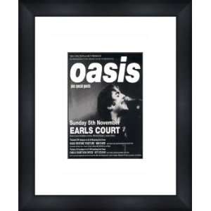  OASIS Earls Court 1995   Custom Framed Original Ad 