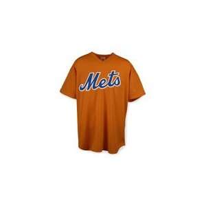  New York Mets Orange V Neck Blank Jersey by Majestic 