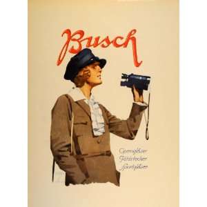  1926 Hohlwein Busch Binoculars Field Glasses Ad Poster 