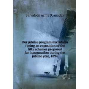  during the jubilee year, 1894 Salvation Army (Canada) Books