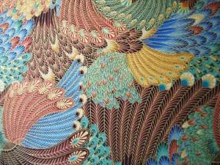 Timeless Treasures Feathers Legacy Rust Metallic Cotton Fabric Yard 