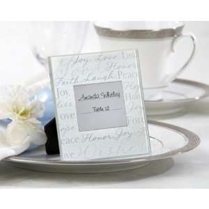 Good Wishes Pearlized Glass Photo Frame/Place Card Holder (Set of 16 