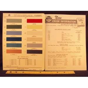  1960 CHEVROLET & Corvair Paint Colors Chip Page General 