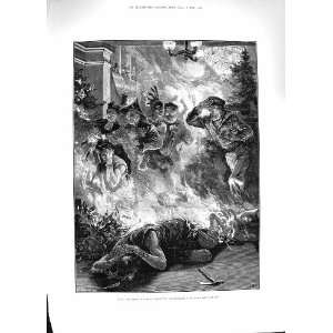 1881 FATAL DISASTER ART STUDENTS MASQUERADE MUNICH 