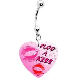  Dollar A Kiss Valentine Belly Ring Jewelry