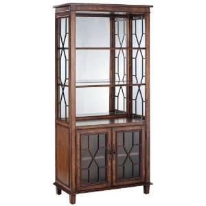   Finish Glass Panel Doors Chippendale Display Cabinet