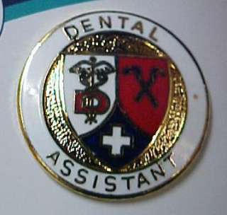 Dental Assistant Lapel Pin with Safety Catch Cross New  