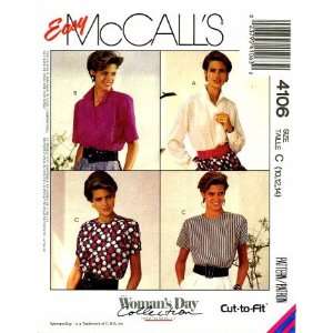  MISSES BLOUSES SIZE 10 12 14 EASY MCCALLS WOMANS DAY 