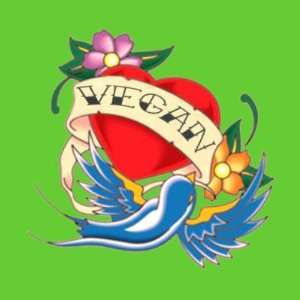  Vegan Tattoo Button Arts, Crafts & Sewing