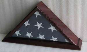   Flag Display Case Flag Holder box, Solid wood, ( NOT for Burial Flag