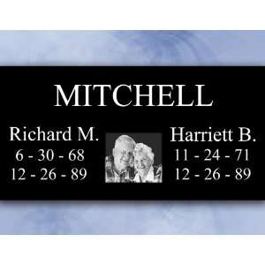  Lg. Black Granite Marker (24 x 12 x 4) Design 4