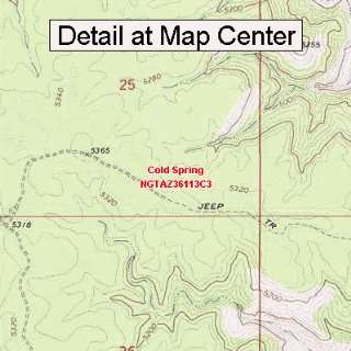 USGS Topographic Quadrangle Map   Cold Spring, Arizona (Folded 