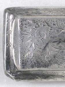   Sterling Silver Gilt Pocket Snuff Box by William Fowke dated 1825