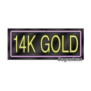  14k GOLD Neon Sign 