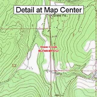  USGS Topographic Quadrangle Map   Onion Creek, Washington 