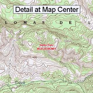  USGS Topographic Quadrangle Map   Santa Ynez, California 