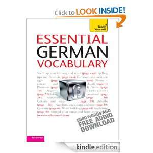 Essential German Vocabulary Teach Yourself Lisa Kahlen  