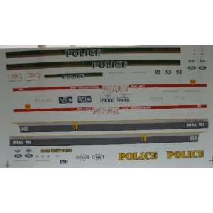  CODE 3 POLICE DECALS MULTI SET #5   1/43 ONLY